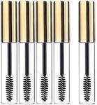 KEAIYYJBottle Empty Mascara Tube and Wand Castor Oil Dispensers Eyelash Brush Spoolies Refillable Cosmetic Containers Bottles Gold 10 ml 5 Pack