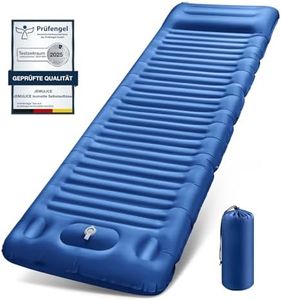 JEMULICE Matelas de Camping avec Pompe à Pied, Épaisseur Améliorée 12CM Tapis de Couchage Autogonflant, Matelas Randonnée avec Oreiller, Matelas Gonflable Ultraléger pour Camping,Tente,Randonnée