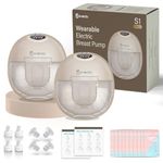 BRONTIX S1 Wearable Breast Pump Electrical | Hands Free Electric Breastfeeding Pump | 4 Modes & 9 Speed Levels | Electric Breast Pump for Feeding Mothers | Automatic (Double Pump, S1)