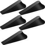 5 Pack Door Stoppers Safety Wedge Rubber Security Non-Slip Door Jammer, Indoor Anti-Skid Durable Door Stop for Floor Ideal for Homes, Offices and Work Shops