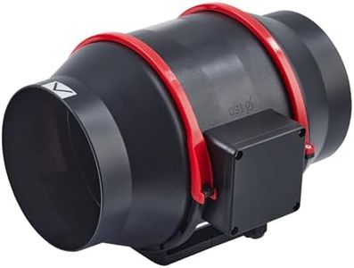Takywep 6 Inch Inline Duct Fan with Stepless Speed Control, IPX2 Waterproof Energy Efficient Ventilation, 312 CFM 25dB, for Hydroponics Grow Tents Greenhouse Bathroom Kitchen Exhaust Fan Blower