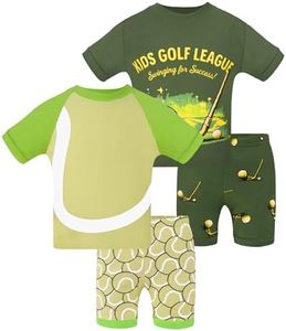 DAUGHTER QUEEN Boys Pajamas 18-24 Months Summer PJs Golf Pj Sets Baby Toddler 100% Cotton Short Sleeve Jammies Ball Sleepwear Tennis Clothes Outfits 18m/Mo 24m/Mth
