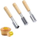 3 Pacs Stainless Steel Cupcake Corer | Heart Shape, Star Type, Flower Typecupcake Filler Tool | Cupcake Hole Cutter For Filling Cupcake Accessories | Baking Tools ， Make Your Cake Look More Unique