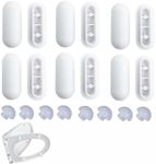 20Pcs Toilet Seat Bumpers,Universal Toilet Lid Cushions Pads Anti-Noise Replacement Seat Lid Buffers for Home Hotel Bathroom (White)