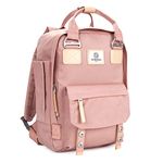 SEVENTEEN LONDON – Urban Pink 'Camden' Backpack with a Modern, Multi-Wearable Design – Fits Laptop up to 13”