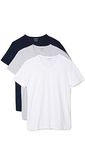 Emporio Armani Men's Emporio Armani Men's Cotton V-neck T-shirt, 3-pack Undershirt, Grey/White/Navy, S UK