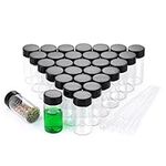 20ml Clear Small Glass Vials 30pcs with Screw Caps(30pcs)