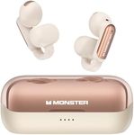 Monster Wireless Earbuds, Comfort Clip-On Bluetooth Earbuds, Bluetooth 5.4 Open Earbuds with Environmental Noise Cancellation, IPX5 Waterproof & Touch Control Wireless Headphones for Indoor or Outdoor