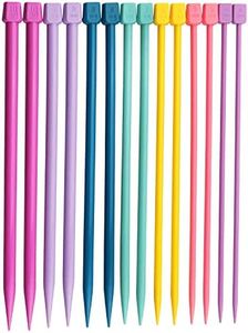 ITROLLE Knitting Needle 14PCS 4mm 5mm 6mm 7mm 8mm 9mm 10mm Colourful Single Pointed Knitting Straight Pins