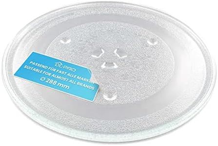 DL-pro Universal Microwave Plate 28.8 cm Turntable Turntable Plate Glass Plate Glass Plate Glass Turntable with 3 Knobs 288 mm Round Replacement for Microwave Microwave