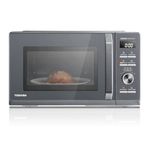 Toshiba 25L Solo 900W Microwave Oven in a Stunning Sleek Morandi Grey Colour. With Origin Inverter, Chef Defrost, 10 Power Levels, 7 Auto Menus, Easy Clean, MW3-AM25PFI(MG)