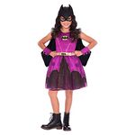 amscan 9906298 Girls Classic Warner Bros Purple Batgirl Child Kids Fancy Dress Costume (6-8 Years)