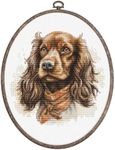Luca-S Cross Stitch Kit with Hoop Included The Cocker Spaniel | embroidery by Marussia