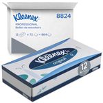 Kleenex facial tissue Box 8824 - soft, strong and absorbent - 12 x 72 (864 facial tissues) white, 3-ply, fragrance-free