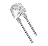 Wizzo (Pack of 50 Pieces 0.5 Watt Super Bright Transparent LED 8mm 3V DC 2 Pin Light Emitting Diode (White) Multipurpose, For Science Projects DIY Hobby Kit