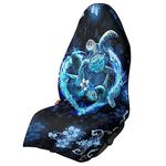 Binienty Sea Turtles Waterproof Car Seat Covers Front Towel Upgraded, Universal Fit Washable & Removable Non-Slip Sweat Carseat Towel Covers,Perfect for Gym/Yoga/Workout