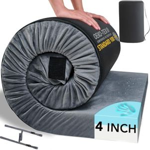 HomeMate 4 Inch Memory Foam Camping Mattress Pad: Portable Car Sleeping Pad
