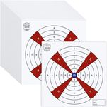 Varvin 10M Air Pistol & Air Rifle Target Cards – ISSF Standard 17cm x 17cm – 50 Practice Sheets for Indoor & Outdoor Shooting (Penalty Zone)