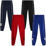 Quad Seven Boys Sweatpants - 4 Pack Active Tricot Boys Joggers for Kids - Performance Athletic Pants with Pockets (4-18), Size 16-18, Navy/Royal Blue/Black/Red