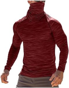 Men' Performance Fishing Hoodie Shirt UPF 50+ Sun Protection Long Sleeve UV SPF T-Shirts Rash Guard with Face Mask