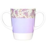 Rosa Lifestyle Two Handled Melamine Mug – Lightweight 126g, 400ml/14oz Capacity – Daily Living Mobility Aid for Elderly, Dementia, Tremors, Arthritis, & Weak Grip (Lilac)