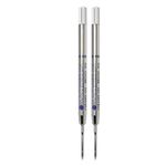 Monteverde Broad Point Capless Ceramic Gel Refill for Parker Ballpoint Pens - Blue/ Black (Pack of 2)