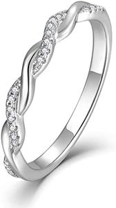 Starnny Women's Rings Sterling Silver 925 Infinity Rings 3A Cubic Zirconia Engagement Ring for Women, Zirconia