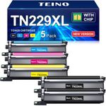 TEINO Compatible TN229XL Toner Cartridges Replacement for Brother TN229XL TN229 TN 229XL TN-229XL to use with MFC-L3720CDW MFC-L3780CDW HL-L3220CDW HL-L3280CDW Printer (5 Pack)