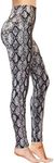 COMFY FOREVER Snake Leggings for Women | Gym & Workout Leggings for Women | Girls Leggings | Plus Size Leggings for Yoga & Running | Compression Leggings Women | High Waisted Leggings for Women (S-M)