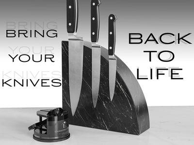 Diamond Edge Knife Sharpener – Black, Precision Blade Honer