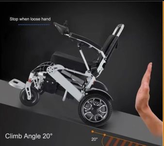 Automatic Foldable Electric Wheelchair – Lightweight Aluminum, Dual 13Ah Batteries, Remote Control