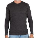 MERIWOOL Men s Merino Wool Midweight Baselayer Crew - Choose your Size Color Charcoal Gray Medium