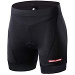 Souke Sports Cycling Shorts Women's 3D Padded Breathable Bicycle Underwear Short Black