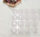 MEYA Set of 50pcs Clear Round 3D Dome Circle Epoxy Sticker for DIY Bottle Cap Sticker Self Adhesive Resin(2inch)