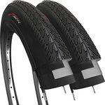 Fincci Pair 26x1.50 Slick Tyre 40-559 Tyres for Cycle Road Mountain MTB Hybrid Bike Bicycle 26 x 1.5 Inch - Pack of 2