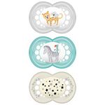 MAM Day & Night Silicone Orthodontic Pacifiers Set 6+, Pack of 3