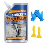 T9TDCS Concrete Crack Filler, 1.1LB(17.63oz) High Elasticity Self Leveling Cement Crack Filler, Slab Concrete Waterproof Repair Sealant for Driveway, Walkway, Patio, Joint, Indoor & Outdoor - Grey