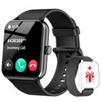 Smart Watch for Men Women, Make/Answer Calls, AI Voice, 1.85'' Fitness Watch with SpO2 Heart Rate Sleep Monitor, Fitness Tracker 100+ Sports Modes, Calorie Step Counter Smartwatch for Android iOS