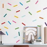 ROFARSO 147 Colorful Sprinkle Confetti Wall Decals Mini Peel and Stick Wall Stickers DIY Decoration for Kids Baby Removable Home Decor for Nursery Bedroom Living Room Playing Room