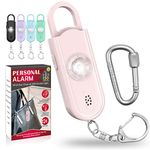 Safe Sound Personal Alarm, 130 dB Loud Siren Song Emergency Security Alarm Keychain with Strobe LED Light, Personal Sound Safety Siren for Women, Men, Children, Elderly