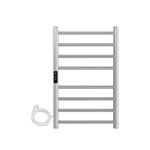 MORZZE Luxury Electric Heated Towel Rack MTW-6040 | 6-Bar Premium SUS 304 Stainless Steel Towel Warmer | Wall Mounted | Adjustable 30-60°C Timer 1-8H | Fast Dry Bathroom Heater (600x400mm)