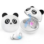 Togetface Kids Wireless Earbuds, Bluetooth 5.0 with Microphone Noise Reduction and Panda Charging Case,Cute Headphone 36H Playtime IPX5 Waterproof Touch Control,HiFi Stereo Earphone for tv/pad/Phone.