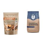 Green Olive Firewood Whiskey Oak BBQ Smoking Chunks & Long Burn BBQ Charcoal Briquettes, Use for charcoal barbecues and smokers. Natural and sustainable, quick lighting and long burn time.