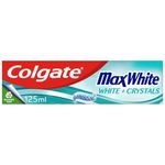 Colgate Max White White + Crystals Toothpaste 125ml | teeth whitening toothpaste | restores natural whiteness | 10x longer lasting cooling than regular fluoride toothpaste | fights cavities