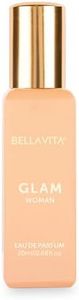 Bella Vita Luxury Organic GLAM Woman Eau De Parfum For Her with Jasmine, WHite Honey, Rose, Virginia Cedar | Floral - Premium & Long Lasting Fragrance EDP For Women | 20 ML