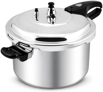 Barton 8QT Pressure Canner Release Valve Aluminum Canning Pot Cooker Pot Stove Top Instant Fast Cooking Pot Stewing Locking System (8 Quarts) Canning and Stewing