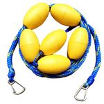 YAXSHIMU 20ft / 6M Swimming Pool Safety Divider Rope Swimming Pool Lane Line Safety Fence with 10 Floating Buoys and 2 Clips,Strong Buoyancy,Blue