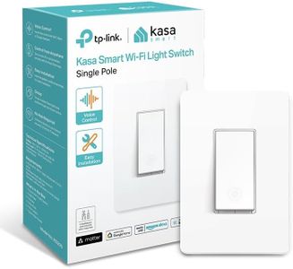 Kasa Matter Smart Light Switch: Voice Control w/Siri, Alexa & Google Assistant | UL Certified | Timer & Schedule | Easy Guided Install | Neutral Wire Required | Single Pole | 2.4GHz Wi-Fi | KS205