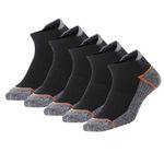 Copper Infused Ankle Socks with Odor Control, Moisture Wicking for Improved Comfort and Health (5 Pairs)