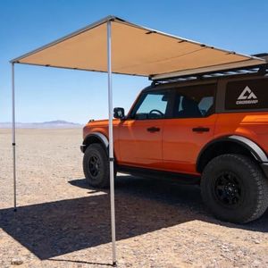 CROSSHIP Vehicle Awning 6.6'x8.2' Car Awning Roof Rack Pullout Sun Shade
